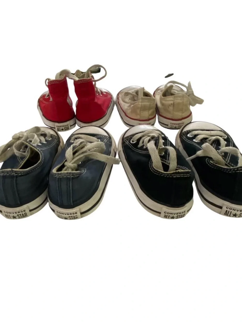 Converse Kids Canvas Low & High Top Sneakers in Red, White, Navy & Black